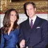 Prince William et Kate à l'annonce de leurs fiançailles, en novembre 2010.