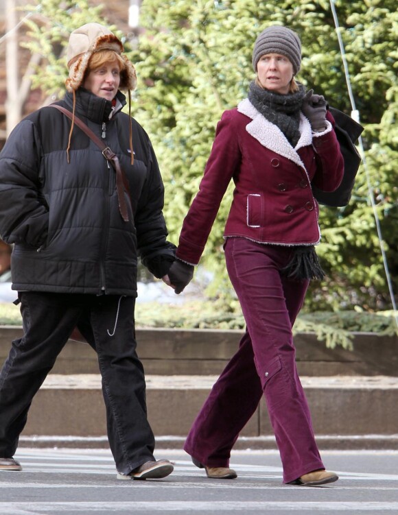 Cynthia Nixon et sa compagne Christine Marinoni en décembre 2010