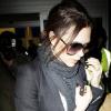 Victoria Beckham à son arrivée à l'aéroport de New York le 28 février 2011