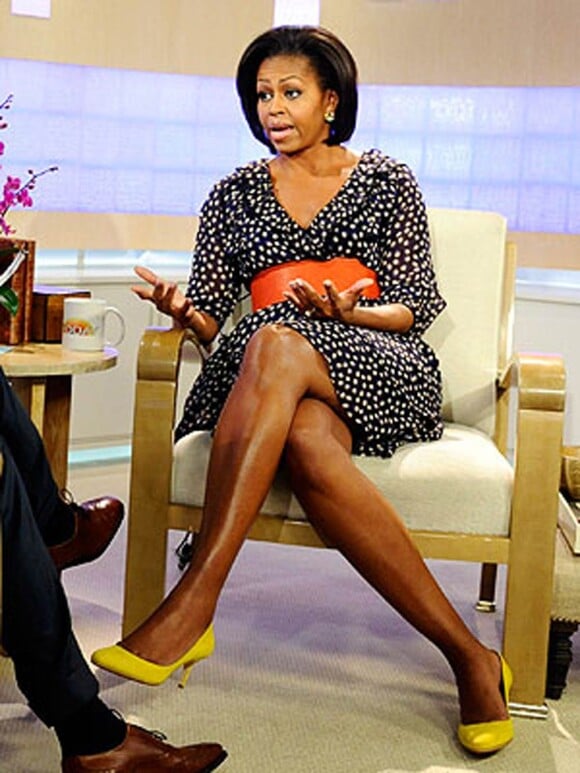Michelle Obama sur le plateau de NBC avec sa robe H&M