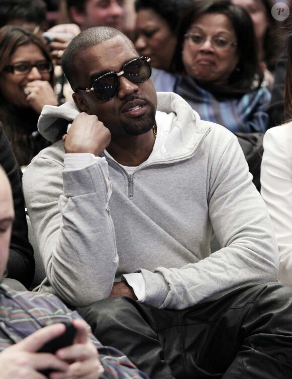 Kanye West au match des Lakers contre les Knicks, New York, le 11 février 2011