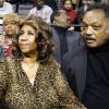 Aretha Frannklin au match des Detroit Pistons contre les Miami Heat, Auburn Hills (Michigan), le 11 février 2011