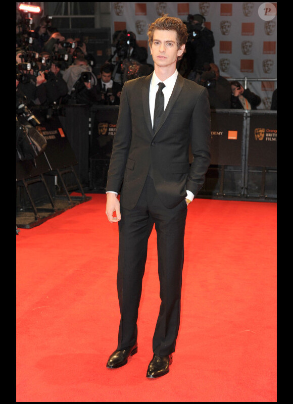 Andrew Garfield lors de la cérémonie des BAFTA à Londres le 13 février 2011