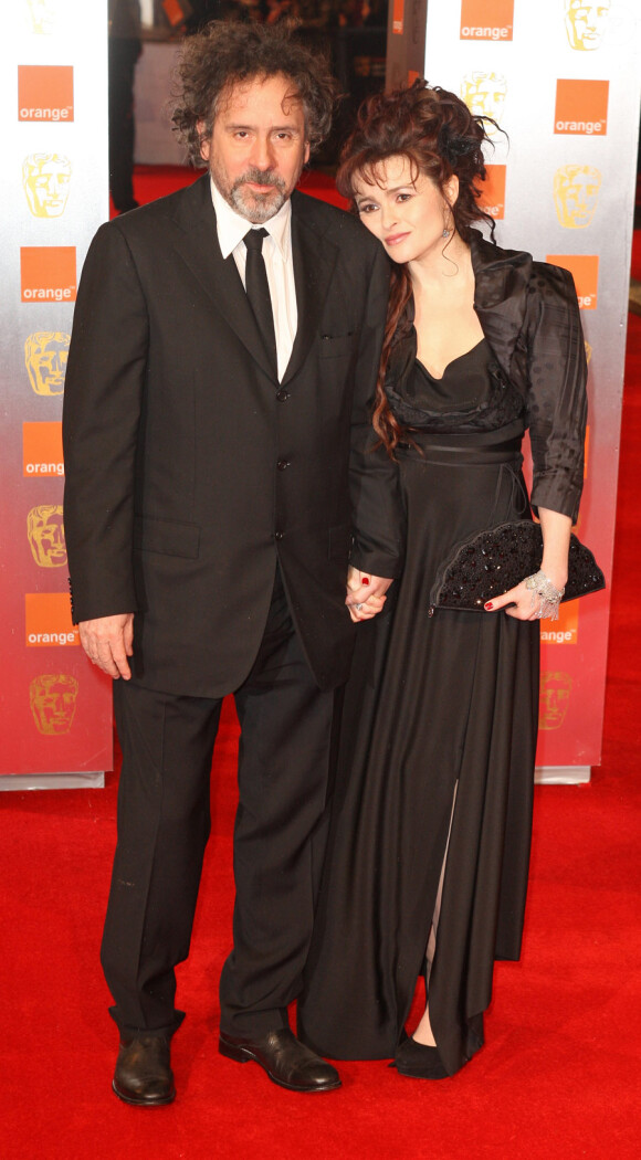 Tim Burton et Helena Bonham Carter lors de la cérémonie des BAFTA à Londres le 13 février 2011