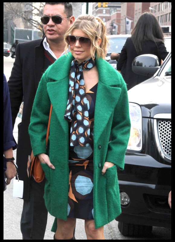 Fergie lors de la Fashion Week de New York le 13 février 2011