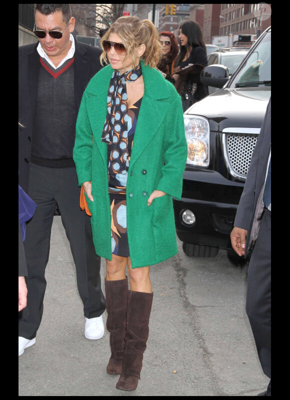 Fergie lors de la Fashion Week de New York le 13 février 2011