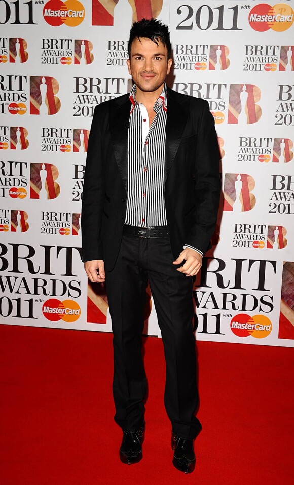 Peter Andre à la cérémonie des Brit Awards, le 15 février 2011.