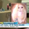 Lady Gaga sur le plateau de Good Morning America, ABC, New York, le 17 février 2011