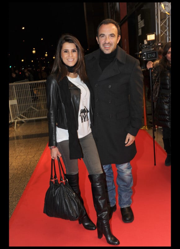 Karine Ferri et Nikos Aliagas lors de l'avant-première du film Le Marquis à Paris le 21 février 2011