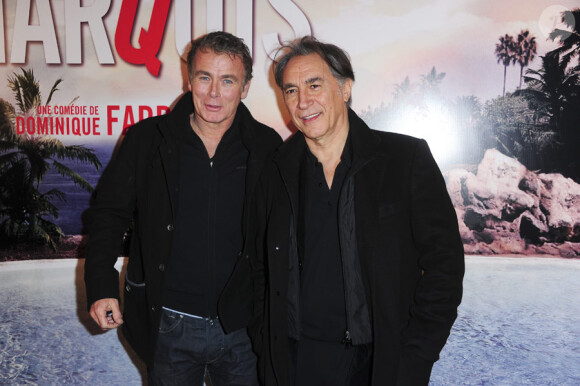 Franck Dubosc et Richard Berry lors de l'avant-première du film Le Marquis, à Paris le 21 février 2011