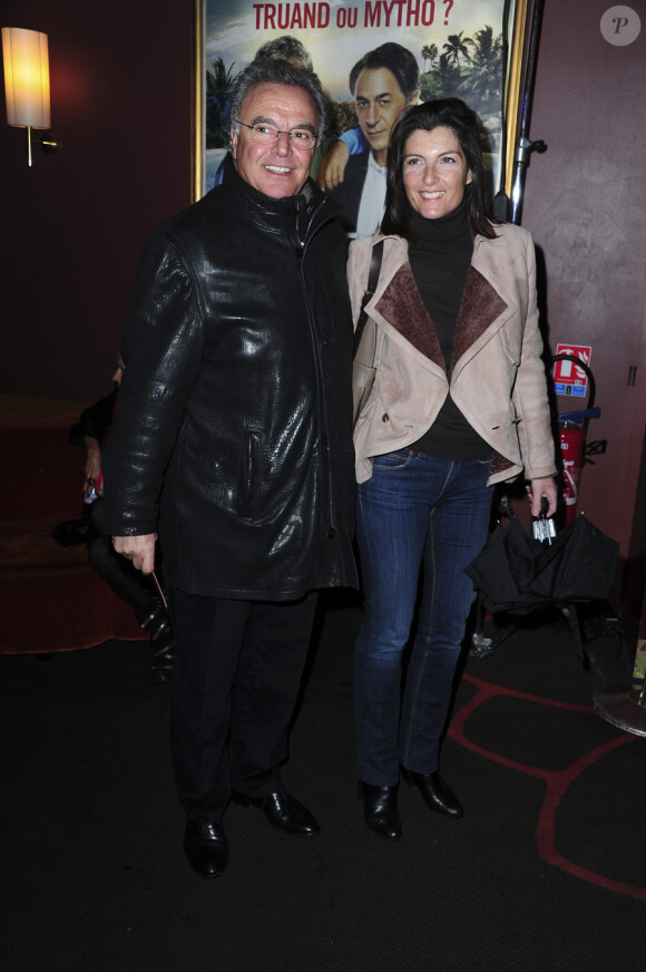 Alain Affelou et son épouse lors de l'avant-première du film Le Marquis, à Paris le 21 février 2011