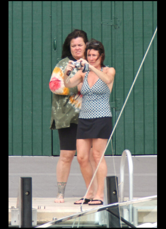 Rosie O'Donnell et sa chérie Tracy lors de leurs vacances à Miami en janvier 2011