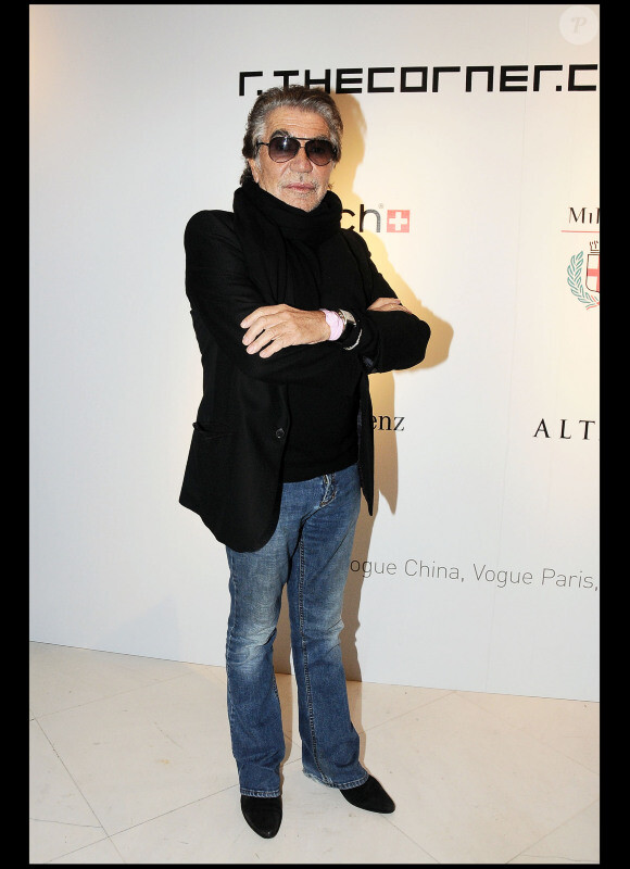 Roberto Cavalli à la soirée Vogue Talents Corner à Milan, le 23 février 2011.