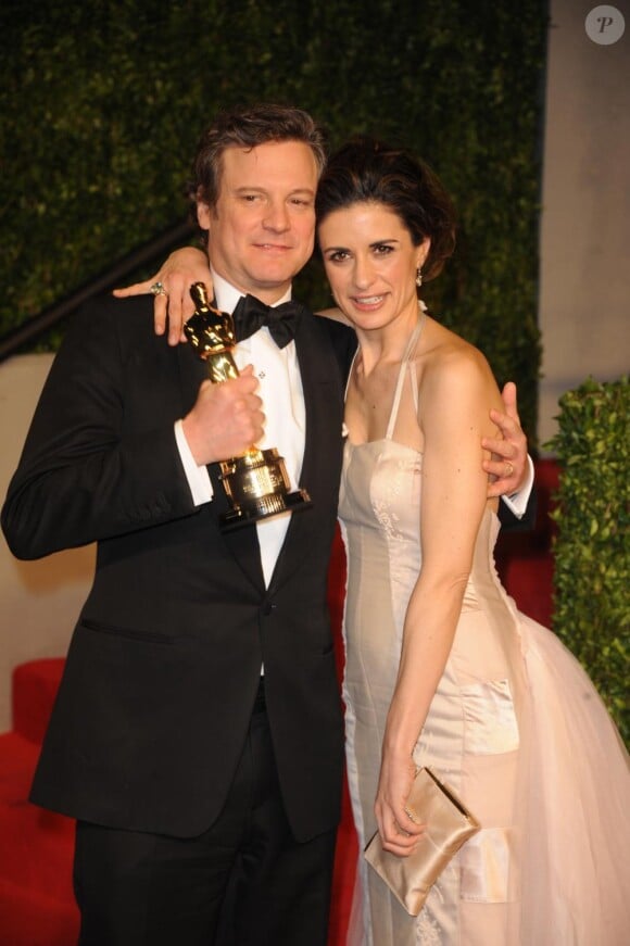 Colin Firth et sa très belle femme lors de l'after-party Vanity Fair à Los Angeles le 27 février à Los Angeles