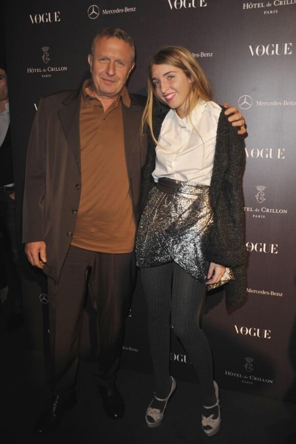 Michel Field et sa fille à l'hôtel Crillon à Paris pour l'ouverture du bar Vogue qui sera ouvert du 3 au 5 mars pendant la Fashio Week parisienne