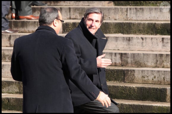 Bernard Menez lors des obsèques d'Annie Girardot à Paris le 4 mars 2011