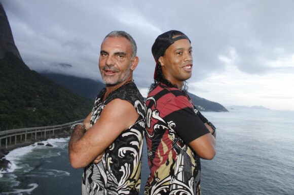 Christian Audigier et Ronaldinho à Rio de Janeiro, le 2 mars 2011
