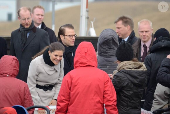Victoria et Daniel de Suède en visite à Malmö le 9 mars 2011.