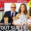 Céline Dion et René Angelil, en couverture de 7 Jours avec leurs enfants pour le baptême des jumeaux Nelson et Eddy