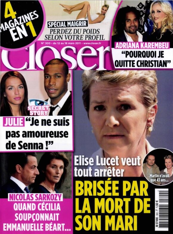 Le magazine Closer en kiosques le samedi 12 mars 2011.