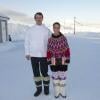 Marie et Joachim de Danemark lors de leur lune de miel à retardement au Groenland, le 22 mars 2011, dernier jour de découverte de la "terre verte"...