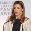 Letizia d'Espagne lors de la remise d'un prix littéraire à Madrid, le 23 mars 2011