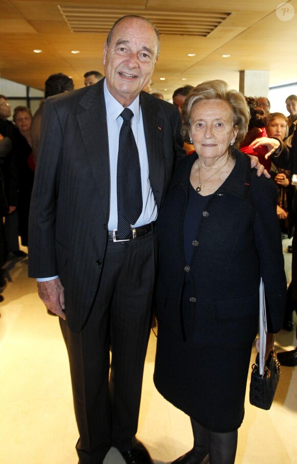 Jacques Chirac et Bernie en mars 2010.