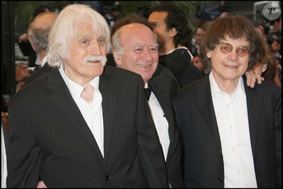 François Cavanna, Georges Wolinski et Cabu, festival de Cannes, mai 20008
