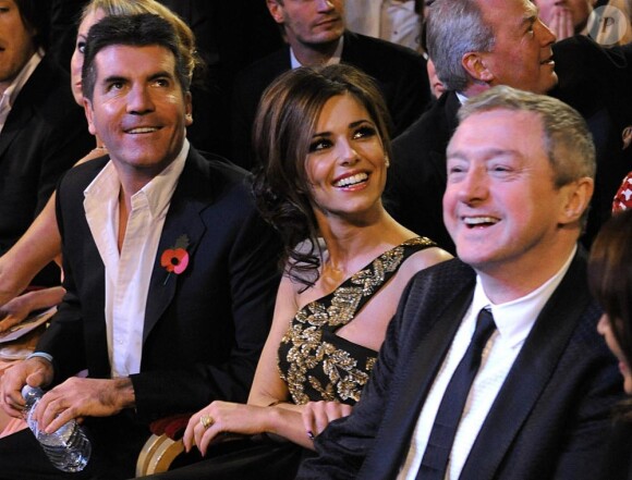 Simon Cowell, Cheryl Cole et Louis Walsh lors du National Television Awards 2008 au Royal Albert Hall de Londres en octobre 2008