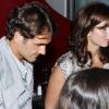 Roger Federer a emmené son épouse Mirka fêter son 32e anniversaire avec des amis dans le restaurant Prime, le 2 avril 2011, à Miami.