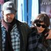 David Schwimmer et sa femme Zoe Buckman enceinte de leur premier enfant dans les rues de New York, le 14 février 2011.