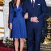 Kate Middleton, qui épousera le prince William le 29 avril 2011, a  progressivement affiné, au propre comme au figuré, sa silhouette au  cours des années. Le 16 novembre 2010 au palais St James, à l'annonce de leurs fiançailles.