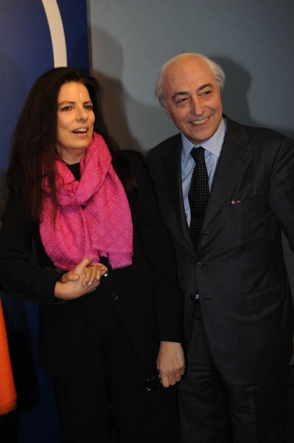 Françoise Bettencourt-Meyers avec son mari Jean-Pierre Meyers, lors des L'Oreal-UNESCO for Women in Science awards, le 3 mars 2011 à Paris.