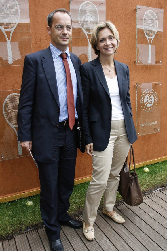 Valérie Pécresse et Jérôme Pécresse, le 6 juin 2010, à Roland-Garros.