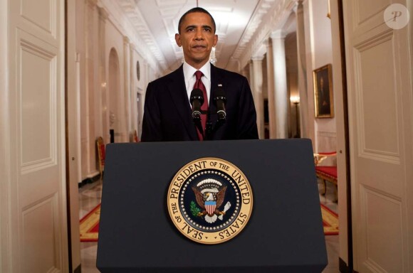 Barack Obama annonce la mort d'Oussama Ben Laden, à Washington, le 1er mai 2011.