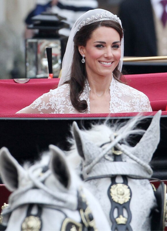 La belle Kate Middleton lors de son mariage avec le Prince William, à Londres, le 29 avril 2011.