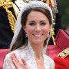 La belle Kate Middleton lors de son mariage avec le Prince William, à Londres, le 29 avril 2011.