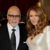 René Angelil et Céline Dion posent sur le tapis rouge des Academy Awards, à Los Angeles, le 27 février 2011.