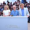 Rachel McAdams, Woody Allen et Owen Wilson lors du photocall de Minuit à Paris le 11 mai 2011 au festival de Cannes