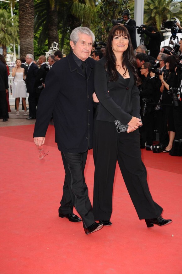 Claude Lelouch et Valérie lors de la première projection du 64e Festival de Cannes, le mercredi 11 mai 2011.
