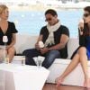 Marina Foïs, JoeyStarr et Maïwenn sur la plage du Majestic, lors du 64e Festival de Cannes, le 13 mai 2011.