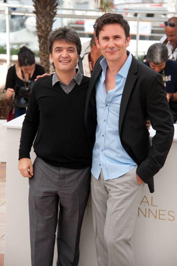 Jean Dujardin et Bérénice Bejo lors du photocall de The Artist, de  Michel Hazanavicius, présenté le 15 mai 2011, au festival de Cannes.