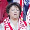 Martine Aubry assiste au match de Coupe de France opposant le Paris  Saint-Germain à Lille, au Stade de France, samedi 14 mai 2011.