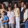 Arnold Schwarzenegger et Maria Shriver avec leur quatre enfants, à Los Angeles, le 19 mai 2005.