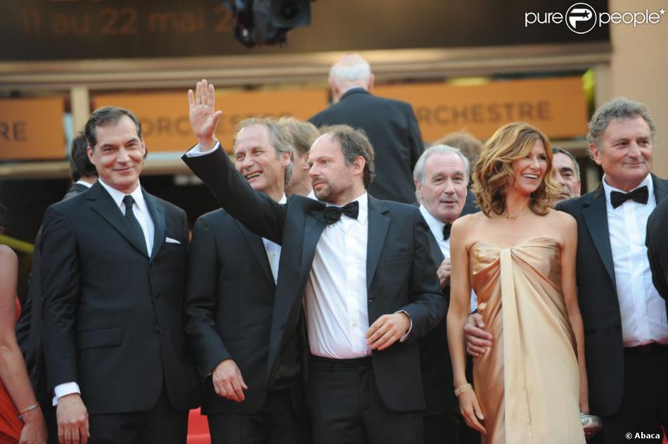Samuel Labarthe Hippolyte Girardot Denis Podalydes Bernard Le Coq Florence Pernel Et Patrick Rotman Lors De La Presentation Du Film La Conquete Au Festiv Purepeople