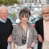 Malcolm McDowell, Christiane Kubrick et Jan Harlan lors du 64e Festival de Cannes, le 20 mai 2011.