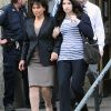 Anne Sinclair et la fille de DSK Camille sortent du tribunal de Manhattan soulagées le 19 mai 2011