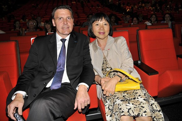Anh-Dao Traxel, fille adoptive du président Chirac et son mari Emmanuel Traxel lors de la soirée de charité "Haiti Debout"qui a eu lieu au Palais des Congrès à Paris le samedi 21 mai 2011.