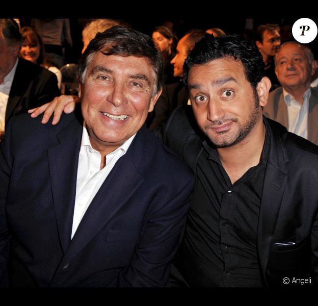 Jean-Pierre Foucault et Cyril Hanouna lors d'une conférence de presse RTL en septembre 2010