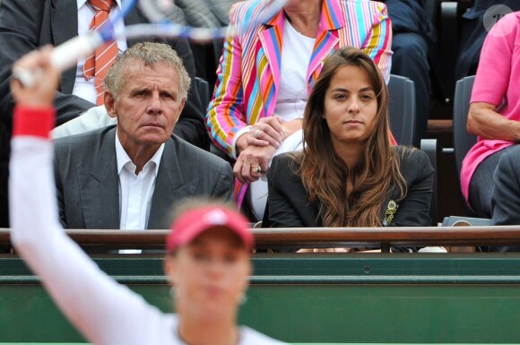 Anouchka et PPDA lors du tournoi de Roland-Garros, le mardi 31 mai 2011.